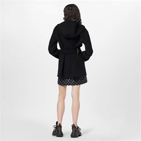 louis vuitton short wrap pea coat